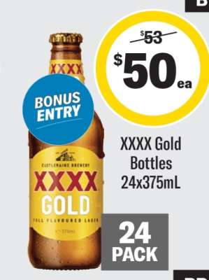 XXXX Gold Bottles