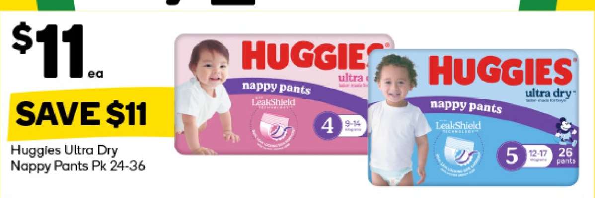 Huggies Ultra Dry Nappy Pants Pk 24-36