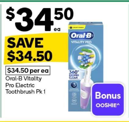 Oral-B Vitality Pro Electric Toothbrush Pk 1