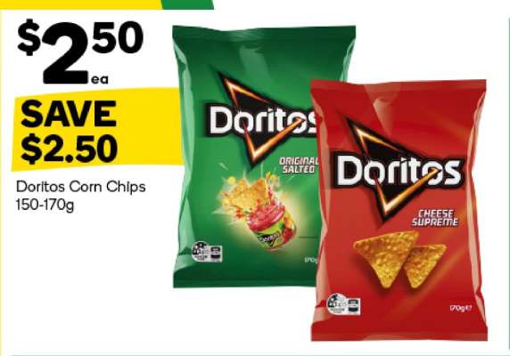 Doritos Corn Chips 150-170g
