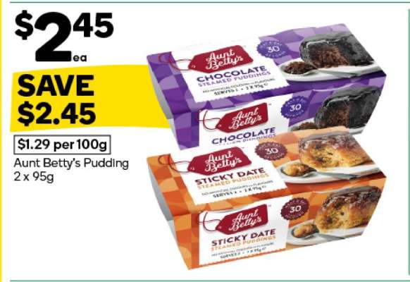 Aunt Betty's Pudding 2 x 95g
