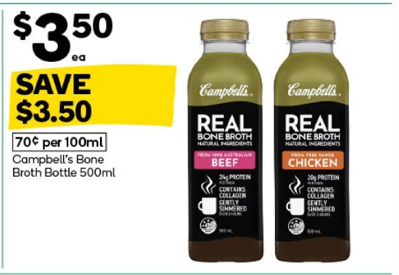 Campbell's Bone Broth Bottle 500ml