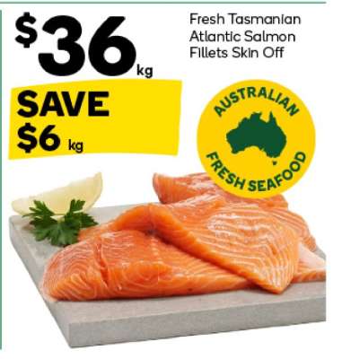 Fresh Tasmanian Atlantic Salmon Fillets Skin Off