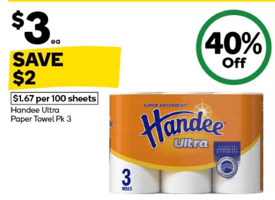 Handee Ultra Paper Towel Pk 3