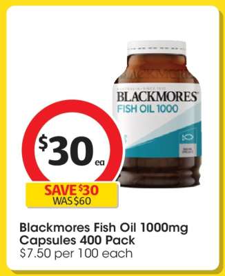 Blackmores Fish Oil 1000mg Capsules 400 Pack^