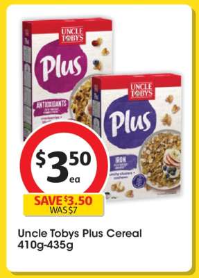 Uncle Tobys Plus Cereal
