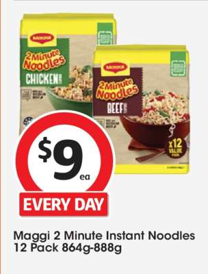 Maggi 2 Minute Instant Noodles 12 Pack 864g-888g