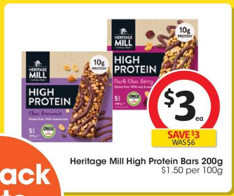 Heritage Mill High Protein Bars 200g