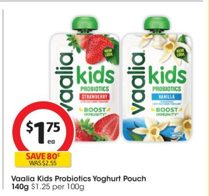 Vaalia Kids Probiotics Yoghurt Pouch