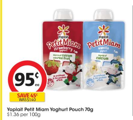 Yoplait Petit Miam Yoghurt Pouch 70g