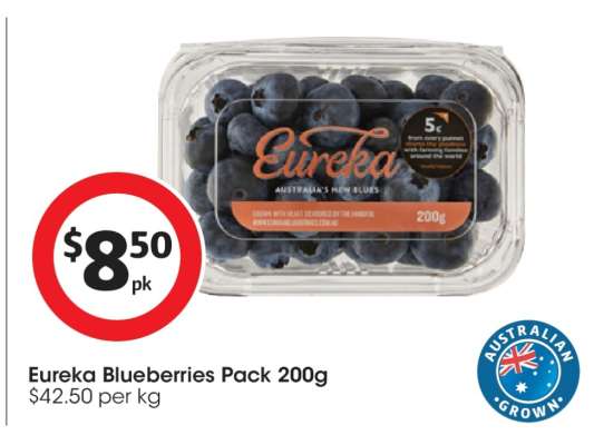 Eureka Blueberries Pack 200g