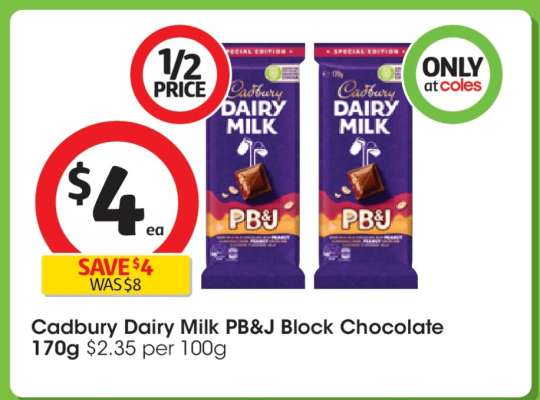 Cadbury Dairy Milk PB&J Block Chocolate