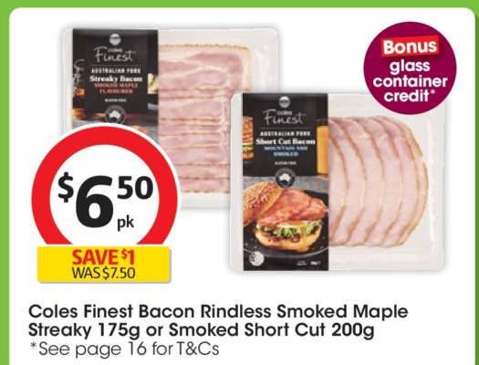 Coles Finest Bacon