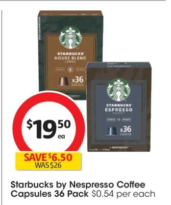 Starbucks by Nespresso Coffee Capsules 36 Pack