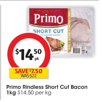 Primo Rindless Short Cut Bacon