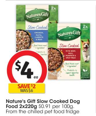 Nature's Gift Slow Cooked Dog Food 2x220g