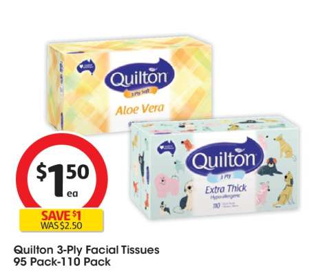 Quilton 3-Ply Facial Tissues