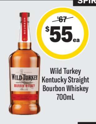 Wild Turkey Kentucky Straight Bourbon Whiskey 700mL