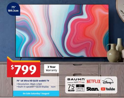 75" 4K Ultra HD QLED webOS TV
