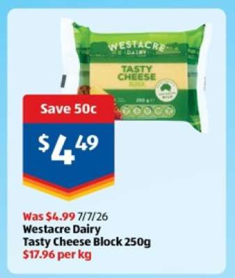 Westacre Dairy Tasty Cheese Block 250g