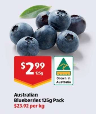Australian Blueberries 125g Pack