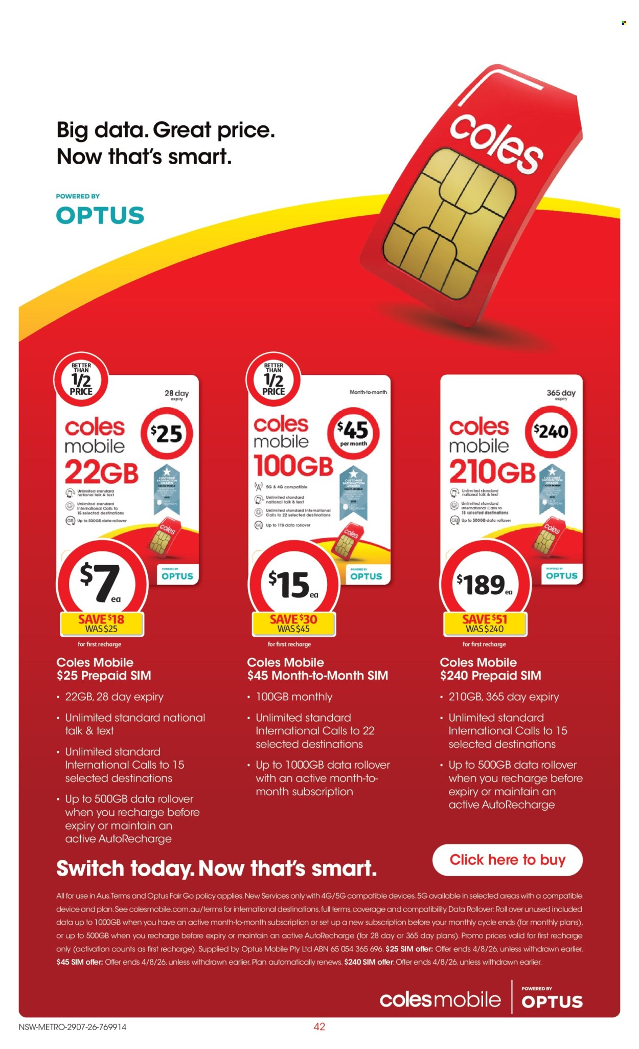 Coles catalogue - 29.7.2026 - 4.8.2026. Page 42
