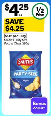 Smith's Party Size Potato Chips 380g
