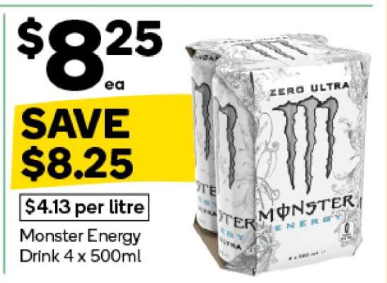 Monster Energy Drink 4 x 500ml