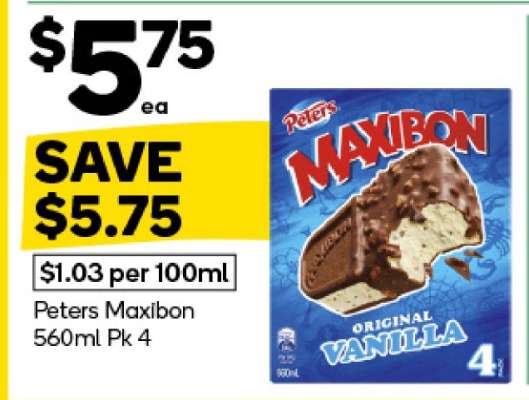 Peters Maxibon 560ml Pk 4