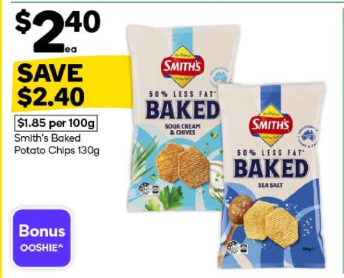 Smith's Baked Potato Chips 130g