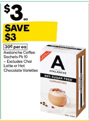 Avalanche Coffee Sachets Pk 10