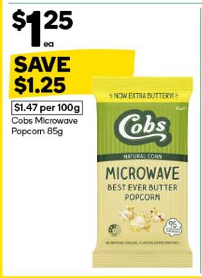 Cobs Microwave Popcorn 85g