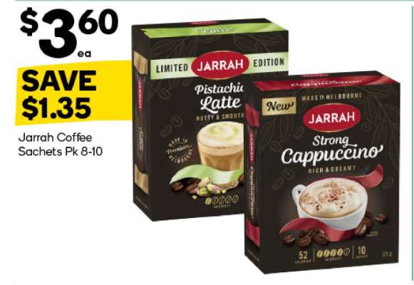 Jarrah Coffee Sachets Pk 8-10