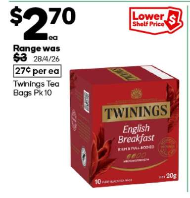Twinings Tea Bags Pk 10