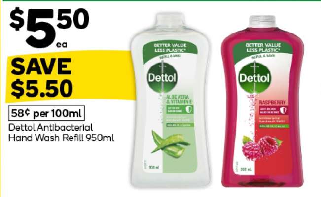 Dettol Antibacterial Hand Wash Refill 950mL