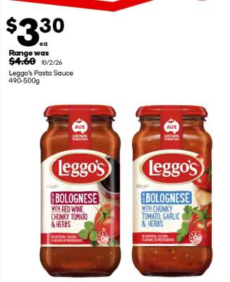 Leggo's Pasta Sauce