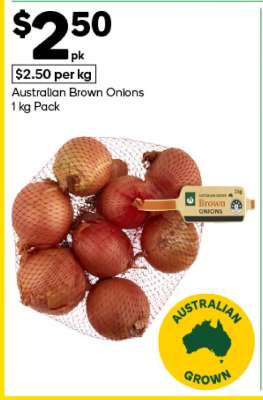 Australian Brown Onions 1 kg Pack
