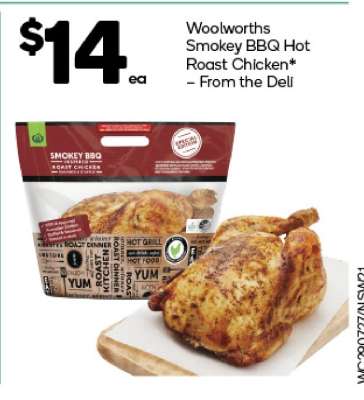 Woolworths Smokey BBQ Hot Roast Chicken
