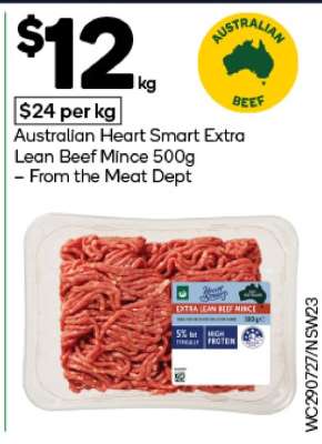 Australian Heart Smart Extra Lean Beef Mince 500g