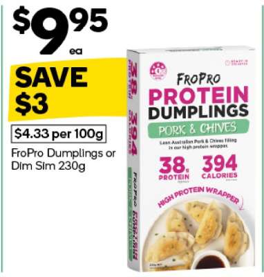 FroPro Protein Dumplings Pork & Chives