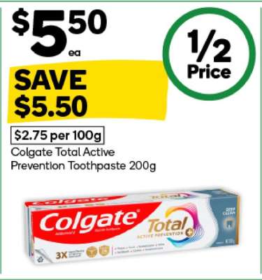 Colgate Total Active Prevention Toothpaste 200g