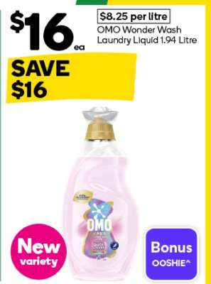 OMO Wonder Wash Laundry Liquid 1.94 Litre