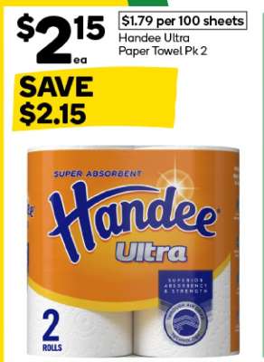 Handee Ultra Paper Towel Pk 2