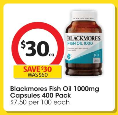 Blackmores Fish Oil 1000mg Capsules 400 Pack^