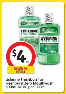 Listerine Freshburst or Freshburst Zero Mouthwash