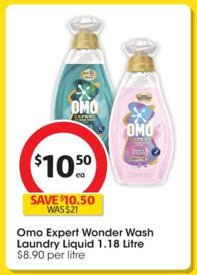 Omo Expert Wonder Wash Laundry Liquid 1.18 Litre