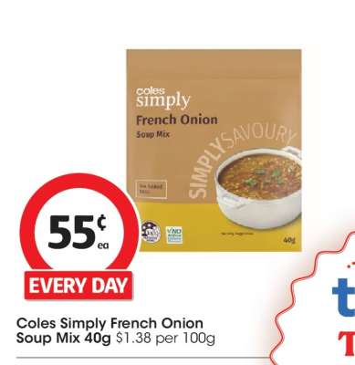 Coles Simply French Onion Soup Mix 40g