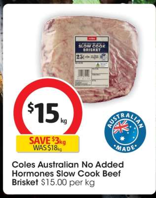 Coles Australian No Added Hormones Slow Cook Beef Brisket