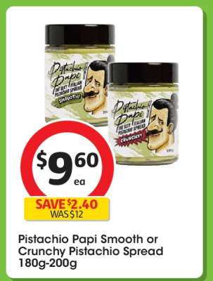 Pistachio Papi Smooth or Crunchy Pistachio Spread
