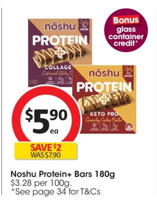 Noshu Protein+ Bars 180g